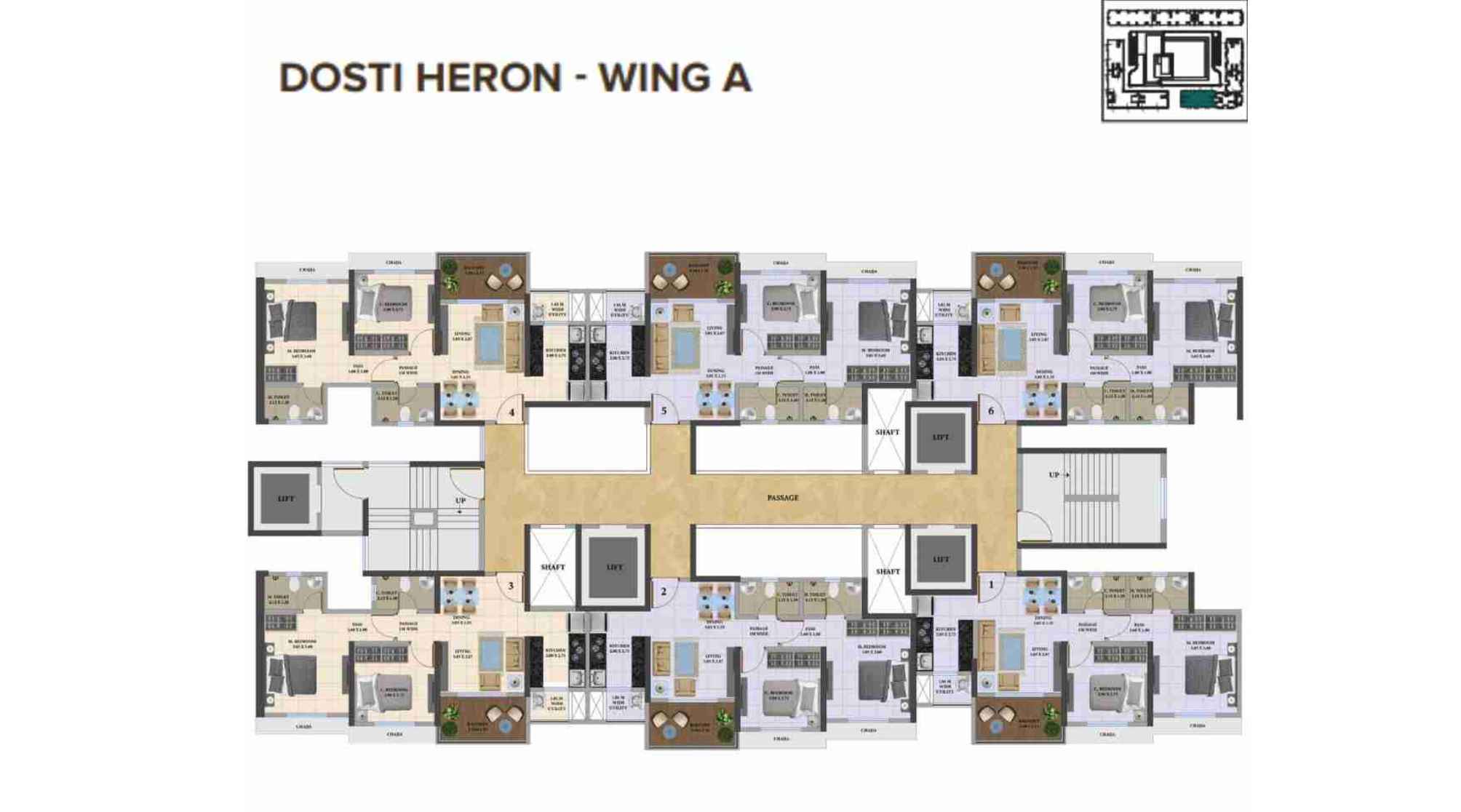 Dosti-Heron-Floor-Plan-Wing-A