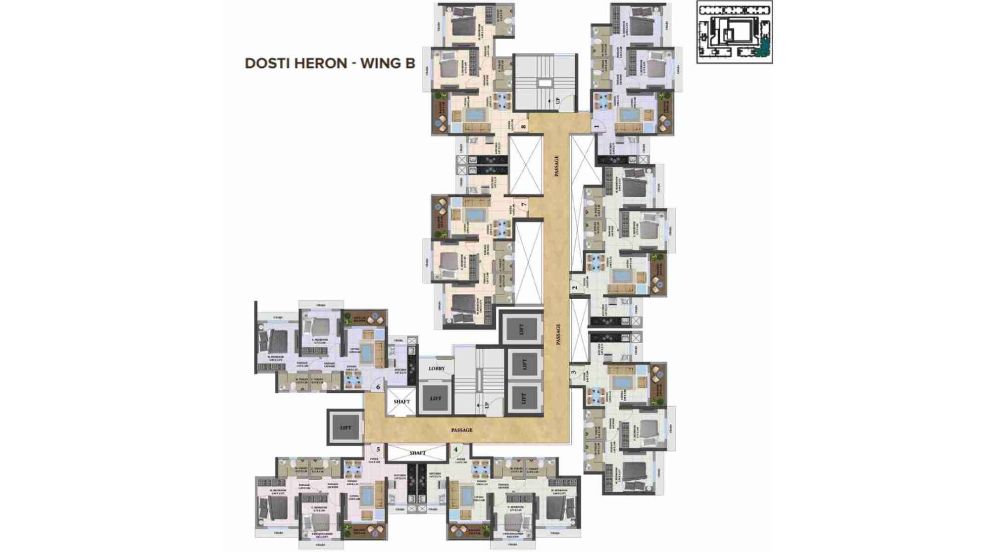 Dosti-Heron-Floor-Plan-Wing-B
