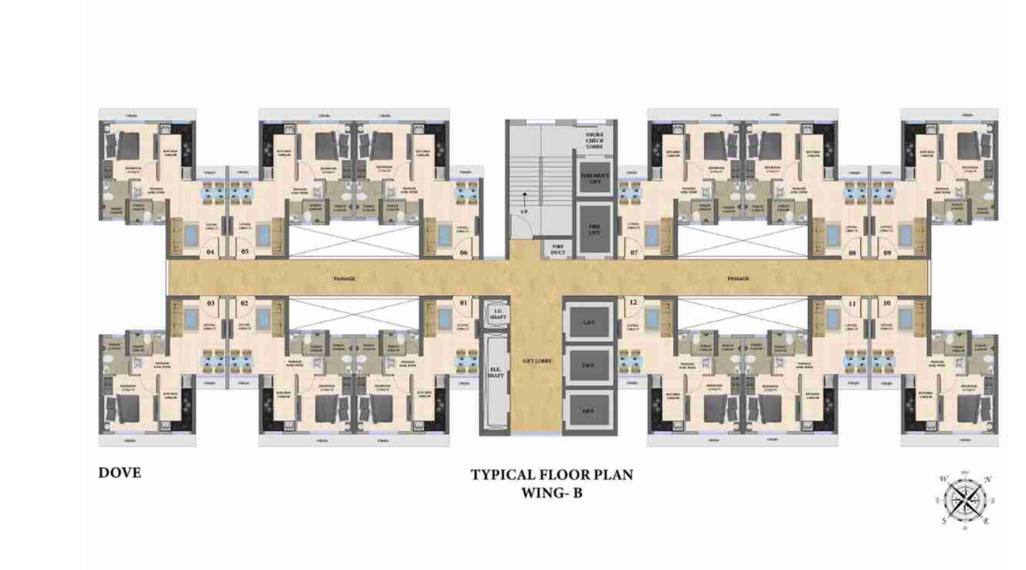 Dosti-Nest-Dove-Floor-Plan-B-Wing