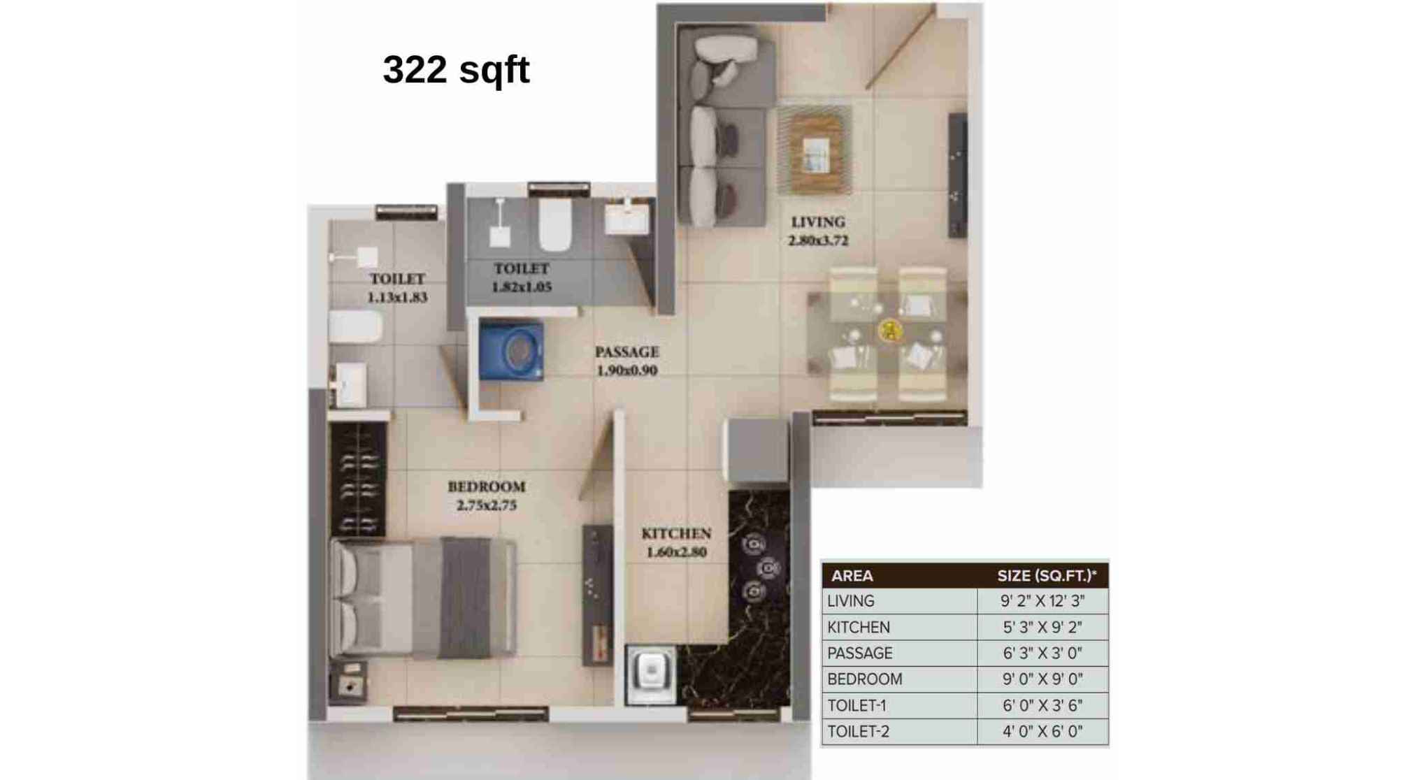 Dosti-Nest-Dove-Floor-Plan-C-Wing-2-BHK-Comfortable