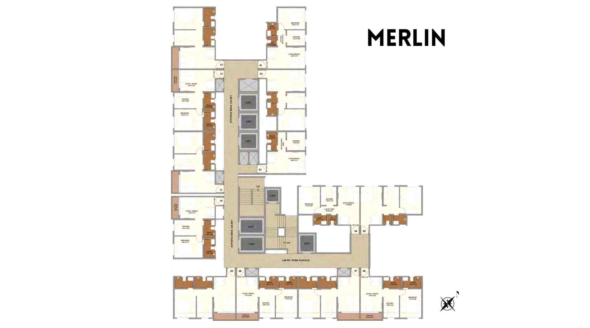 Dosti-Nest-Floor-Plan-Merlin-B-Wing