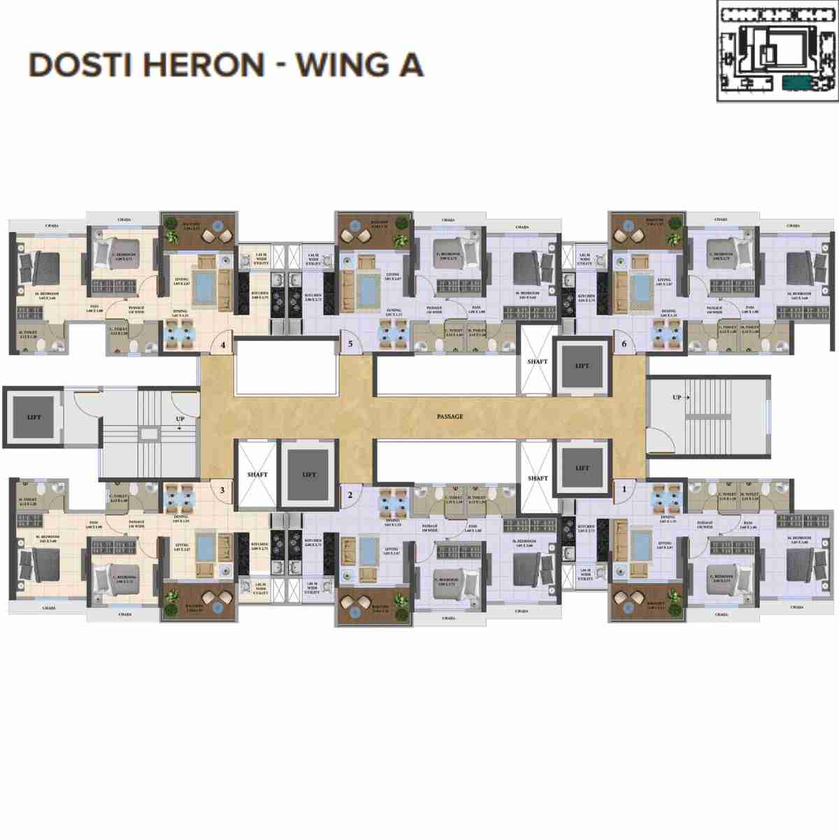 Dosti-Heron-Floor-Plan-Wing-A