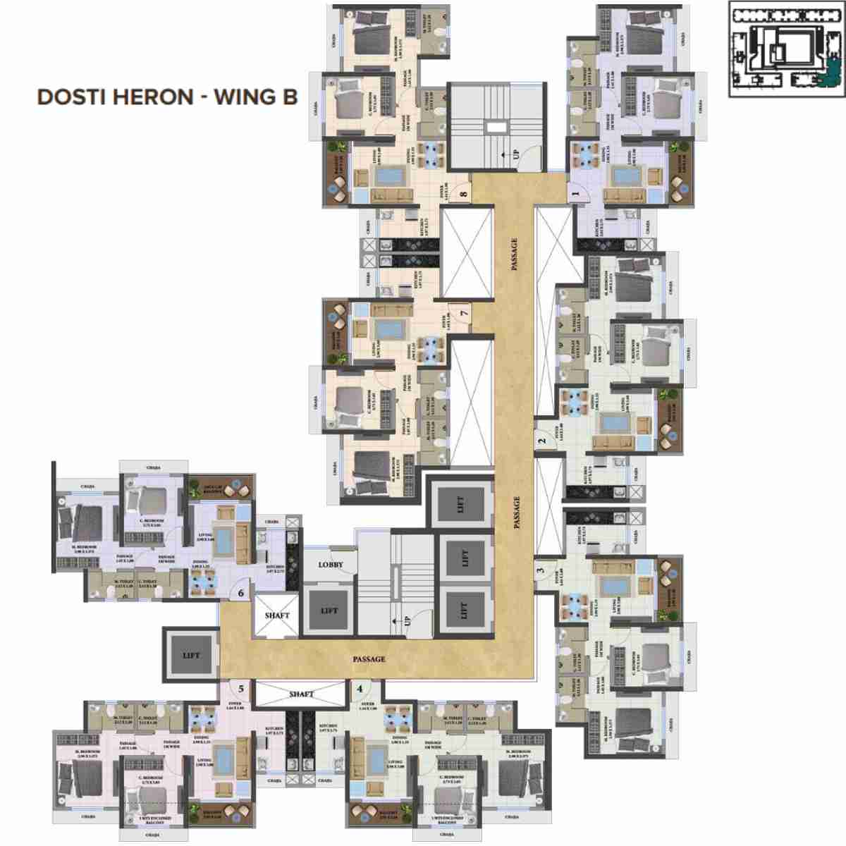 Dosti-Heron-Floor-Plan-Wing-B