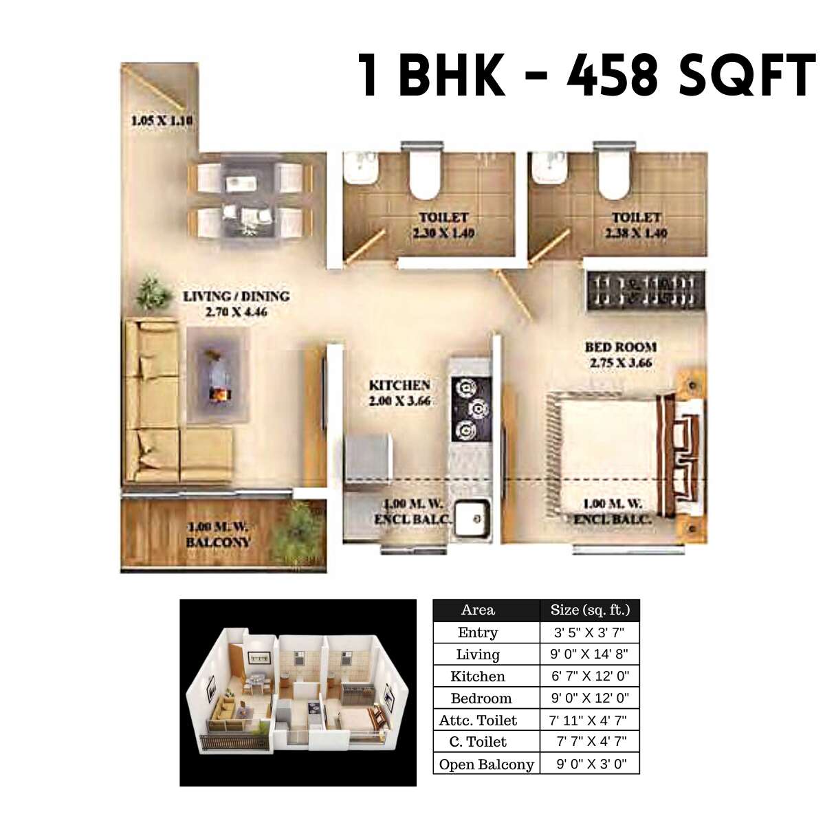 Dosti-Nest-Floor-Plan-Merlin-B-Wing-1-BHK-Luxe-458-sqft-Flat-No-10-13