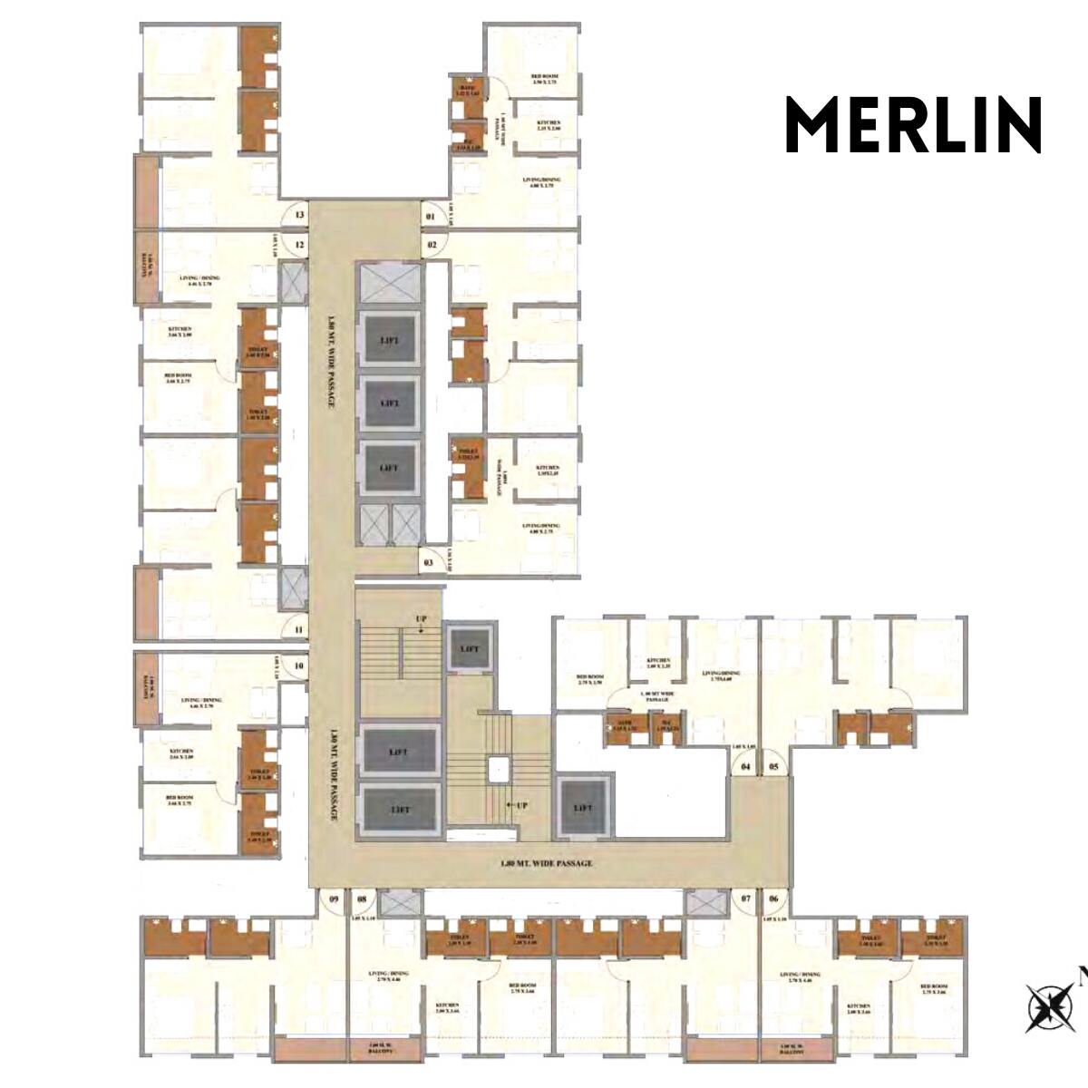 Dosti-Nest-Floor-Plan-Merlin-B-Wing