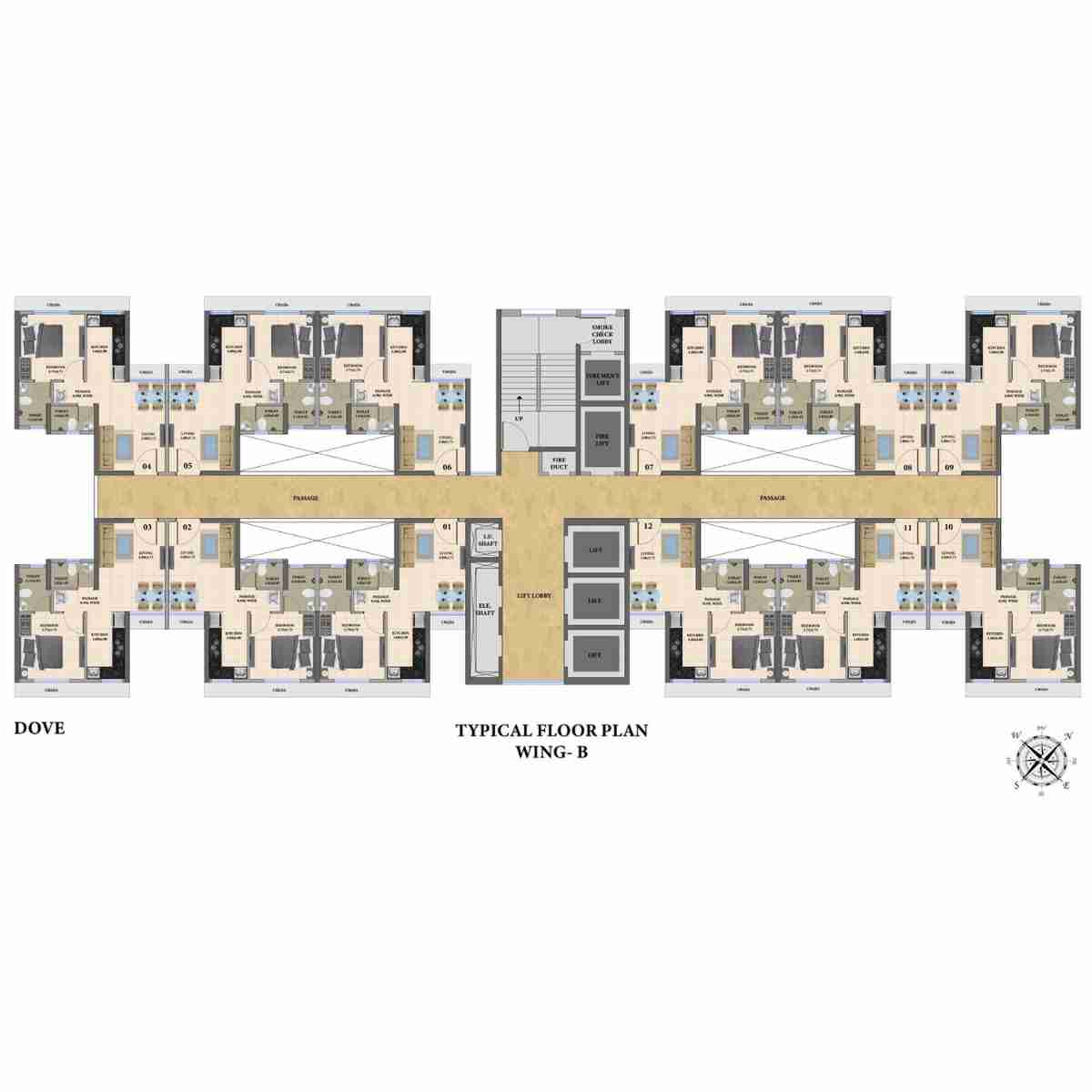 Dosti-Nest-Dove-Floor-Plan-B-Wing